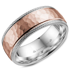 Precious Metal (No Stones) Wedding Bands  -  Men's